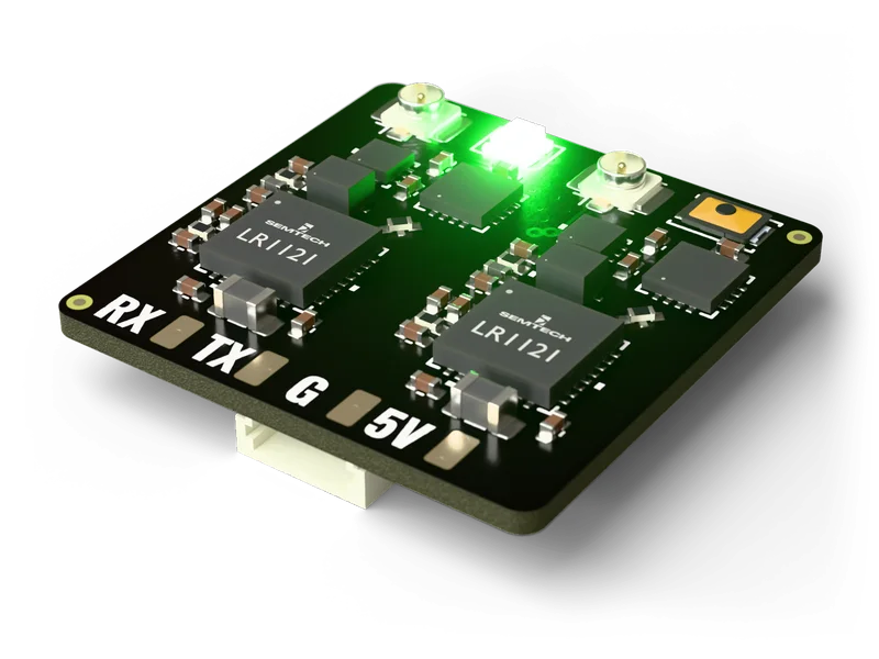 Fiodel Gemini Dual-Band ELRS Receiver — front right view
