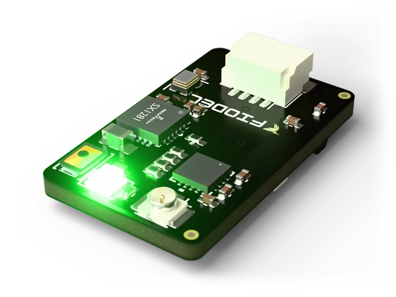 Fiodel ELRS 2.4GHz Receiver — rear left view