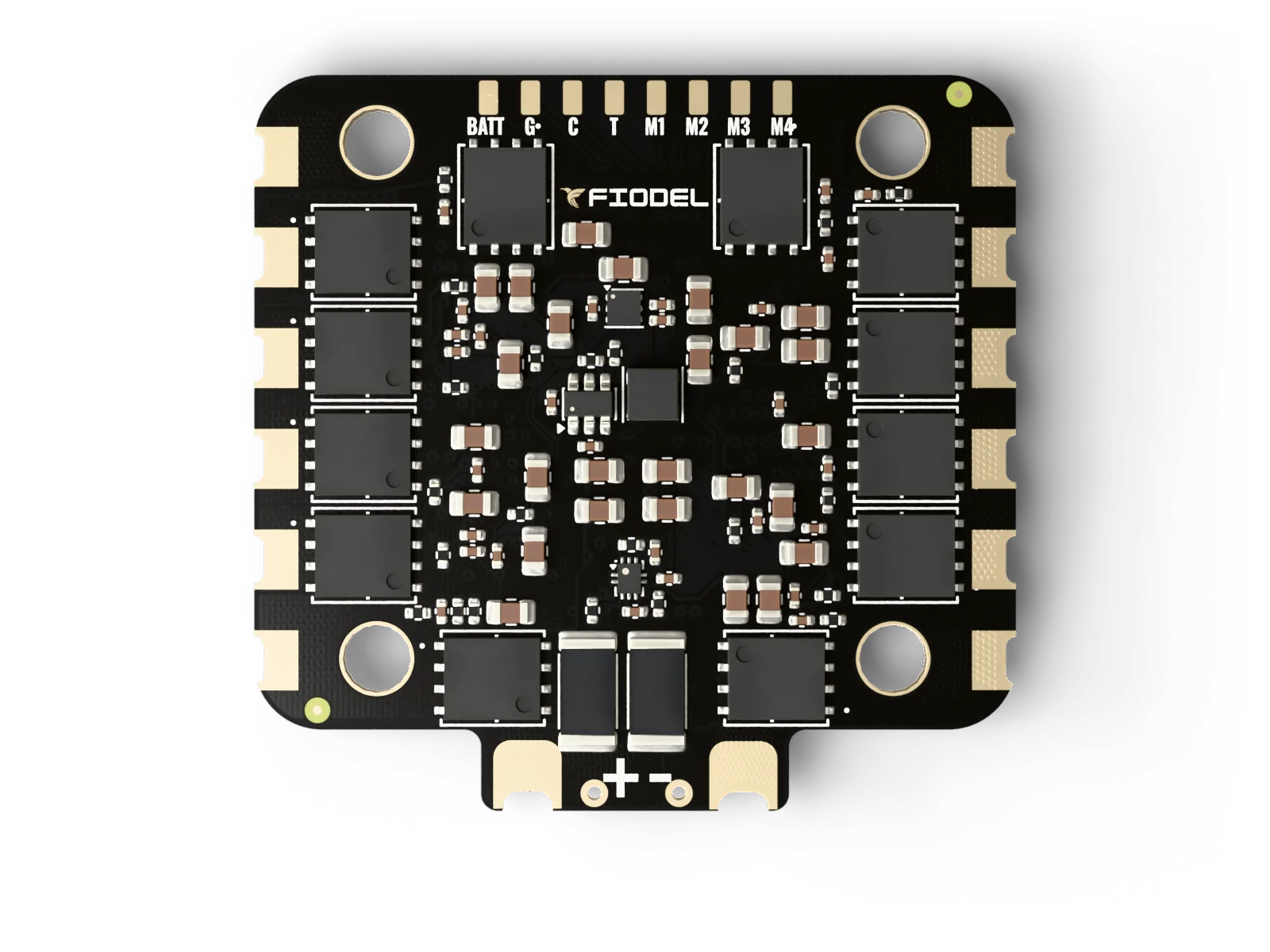 Fiodel 4-in-1 ESC — top view of the assembled board