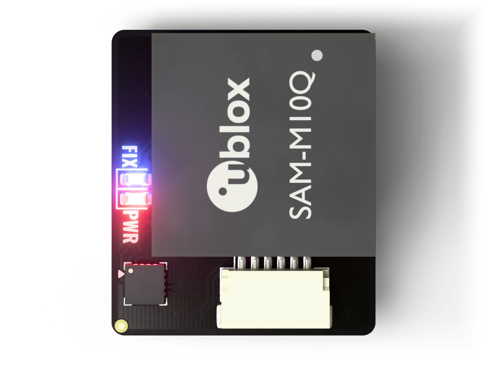 Fiodel M10 GPS + Compass — top view of the assembled board